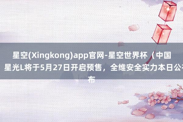 星空(Xingkong)app官网-星空世界杯(中国) 星光L将于5月27日开启预售,全维安全实力本日公布
