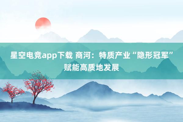 星空电竞app下载 商河：特质产业“隐形冠军”赋能高质地发展
