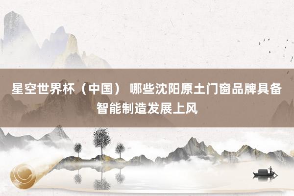 星空世界杯(中国) 哪些沈阳原土门窗品牌具备智能制造发展上风