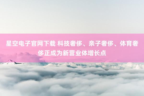 星空电子官网下载 科技奢侈、亲子奢侈、体育奢侈正成为新营业体增长点