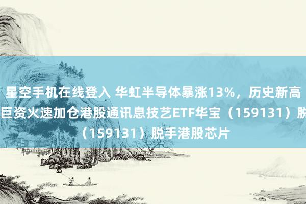 星空手机在线登入 华虹半导体暴涨13%,历史新高!2天超4亿巨资火速加仓港股通讯息技艺ETF华宝(159131)脱手港股芯片