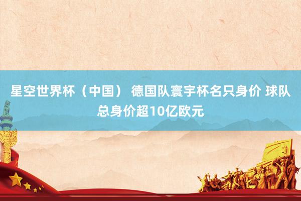 星空世界杯（中国） 德国队寰宇杯名只身价 球队总身价超10亿欧元