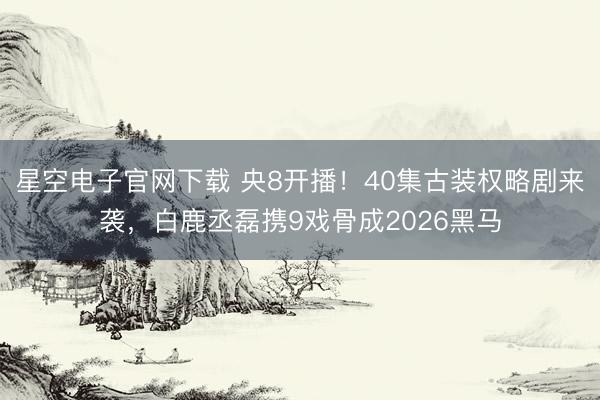 星空电子官网下载 央8开播!40集古装权略剧来袭,白鹿丞磊携9戏骨成2026黑马